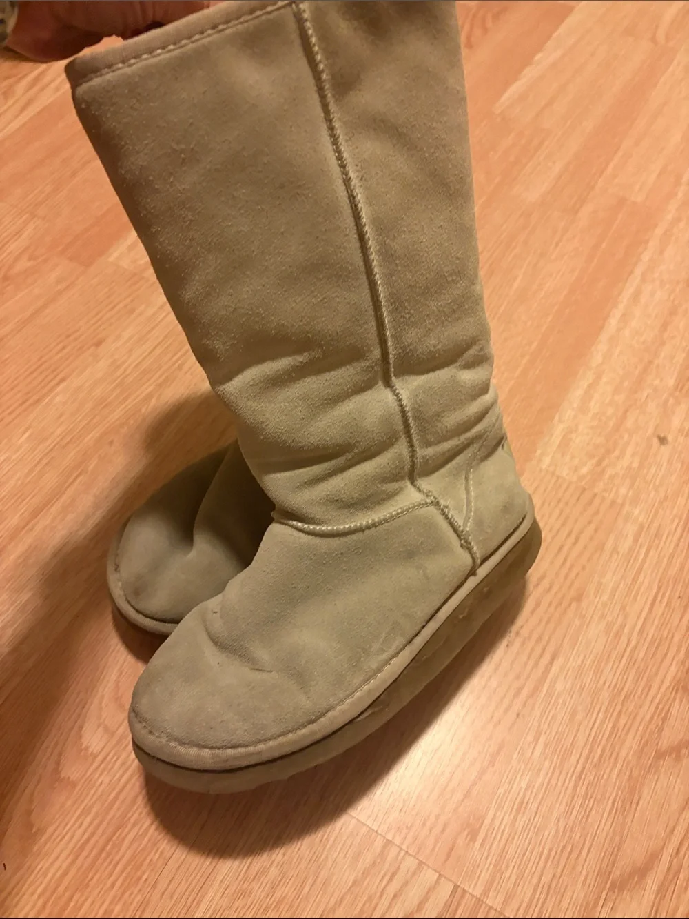 UGG Tall Suede Boots in Light Tan